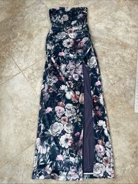 NWT Anthropologie BHLDN Deep Navy Strapless Dress with mesh Lining
